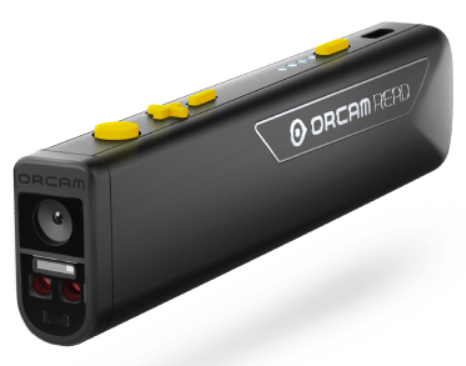 Photo of the Orcam Read 3 from the ATRC lending library.
