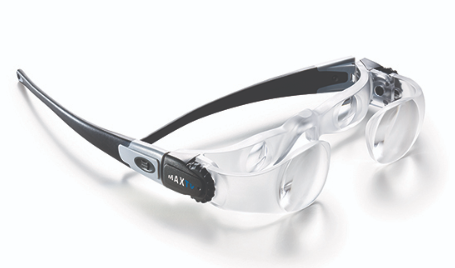 Photo of the MaxTV Glasses from the ATRC lending library.