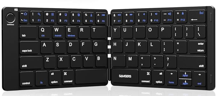 Photo of the Foldable Bluetooth Keyboard from the ATRC lending library.