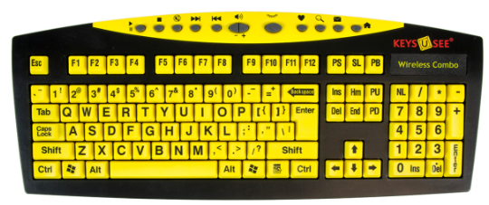 Photo of the Keys U See Keyboard from the ATRC lending library.