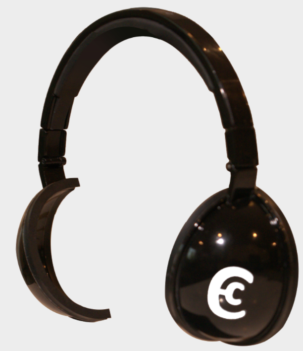 Photo of the EarCoustic Headphones from the ATRC lending library.