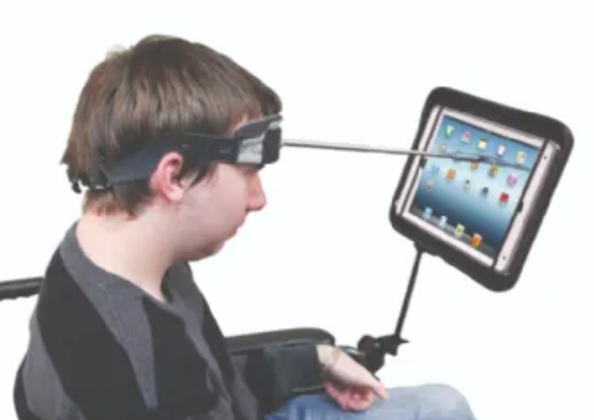 Photo of the Adjustable Head Pointer with Stylus from the ATRC lending library.