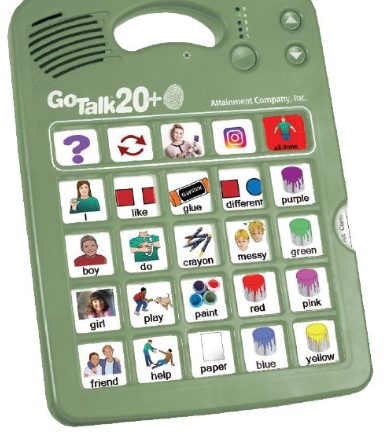Photo of the Go Talk 20+ Lite Touch from the ATRC lending library.