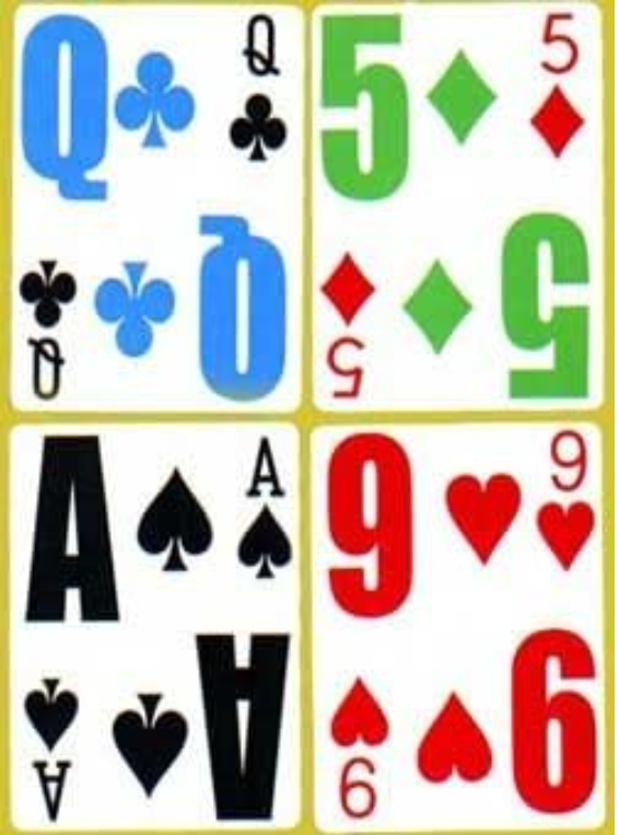 Photo of the Low Vision Playing Cards from the ATRC lending library.