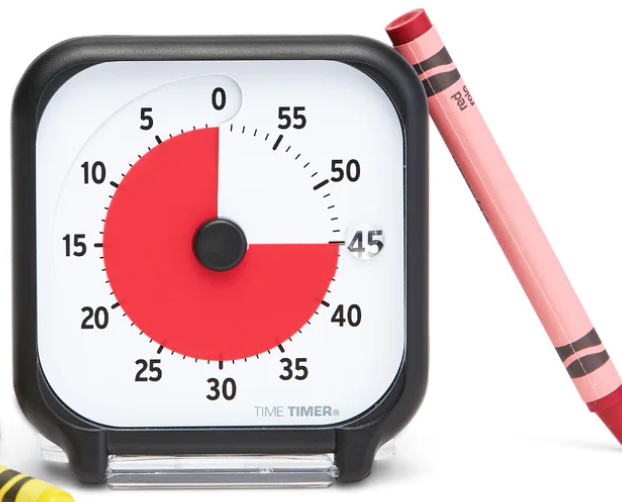 Photo of the Time Timer 3" from the ATRC lending library.