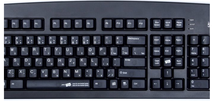 Photo of the Half-QWERTY Pro Keyboard from the ATRC lending library.