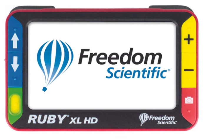 Photo of the Ruby XL HD Handheld Portable Video Magnifier from the ATRC lending library.