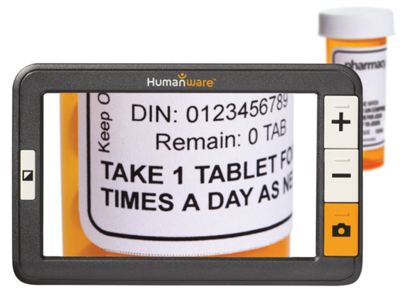 Photo of the Handheld Video Magnifier from the ATRC lending library.